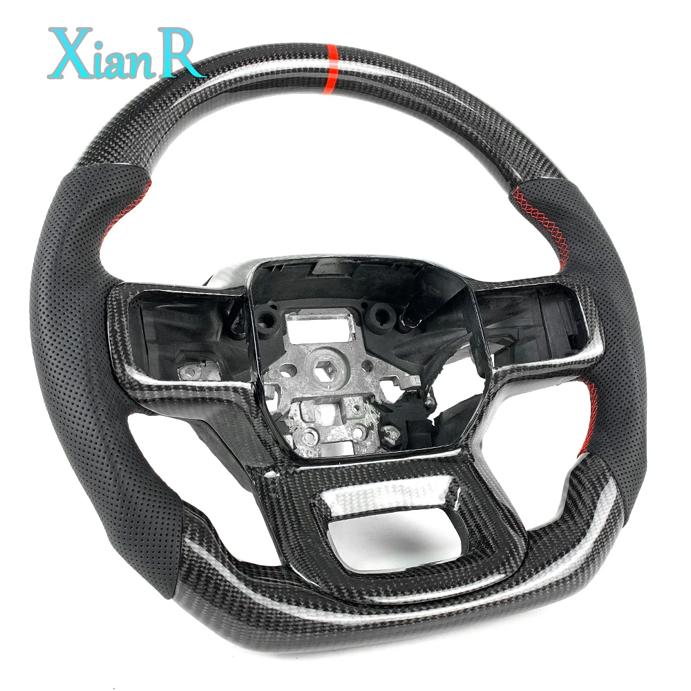 Custom Carbon Fiber Steering Wheel for Ford F150 Raptor 2021+ with Sport Design Car Interior Parts