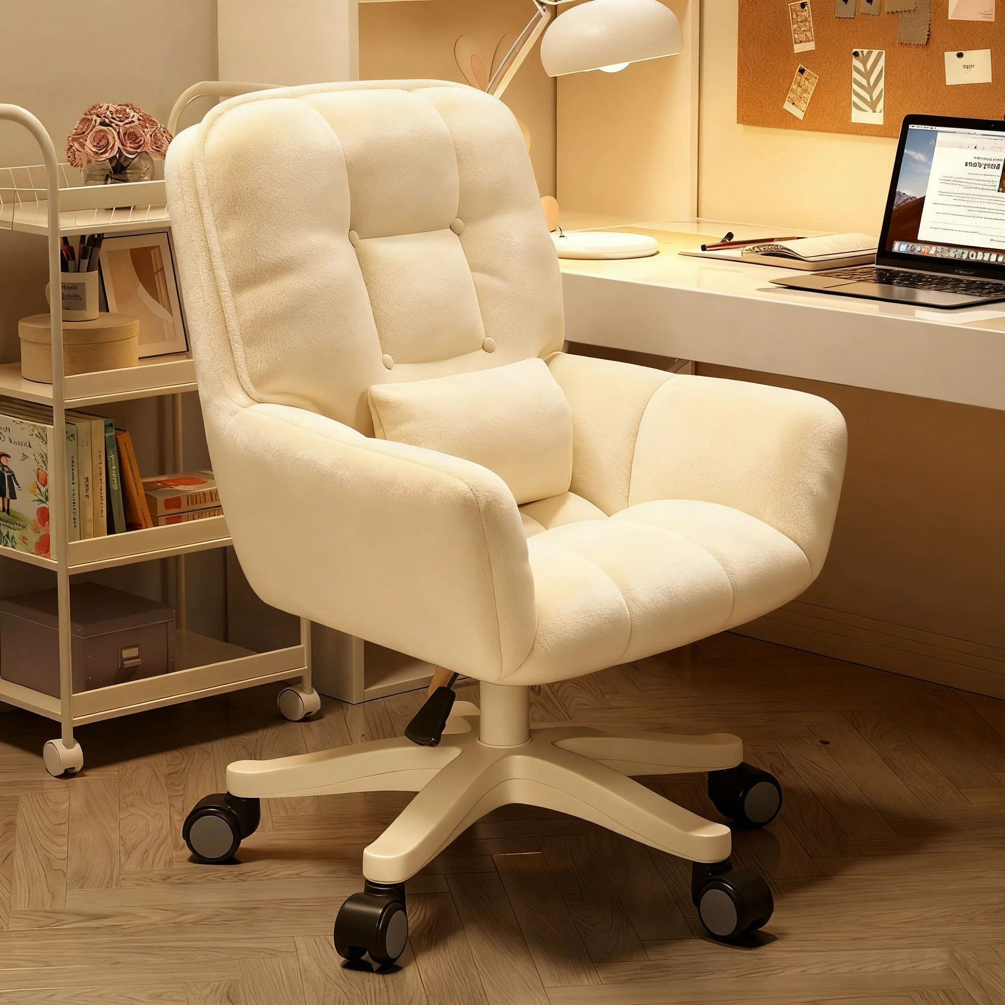 Kursi Kantor Komputer Warna Pink, Meja Kerja, Kursi Ergonomis untuk Gaming, Sofa, Kursi Putar, Kursi Kantor, Perabot Kantor