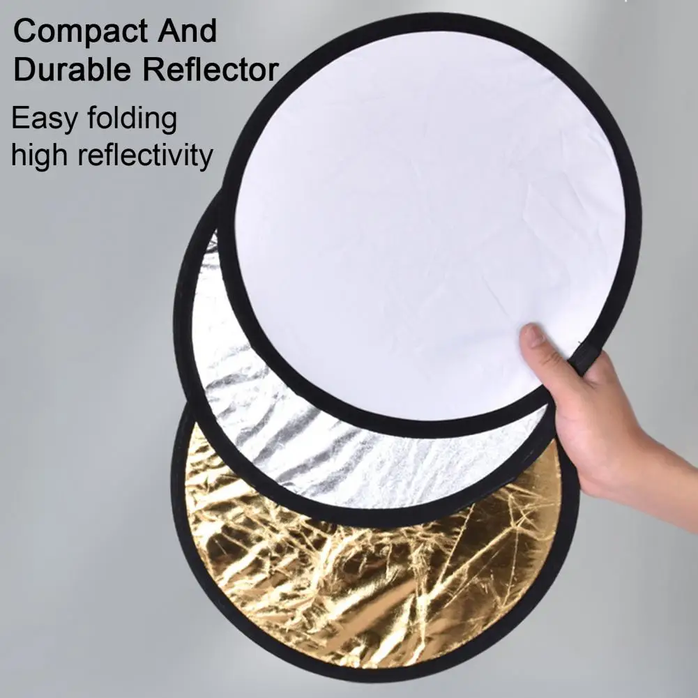 

Reflective Coat Compact Foldable Round Reflector Durable Photography Light Board for Live Photos for Photographers