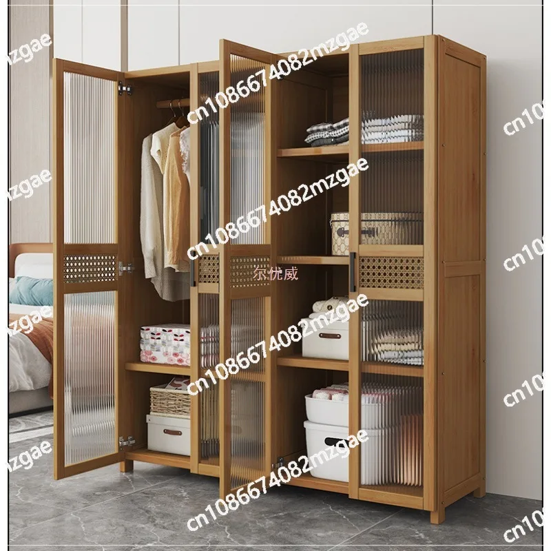 

Wardrobe rental room simple and e****mical solid wood wardrobe durable dormitory