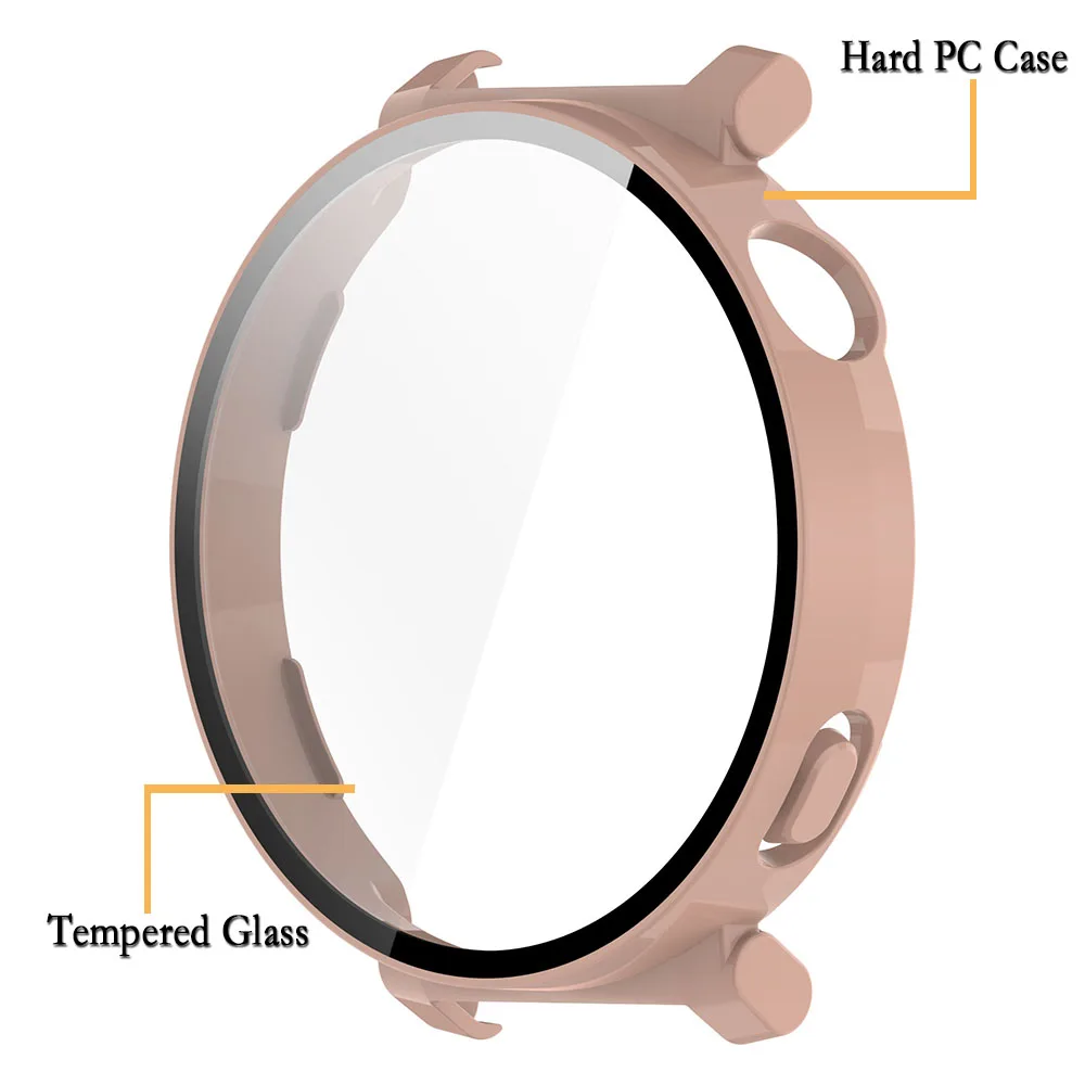 2 in 1 For Huawei Watch GT 5pro 42mm Case+Glass Full Coverage PC Hard Cover With High-quality Tempered Glass Screen Protector