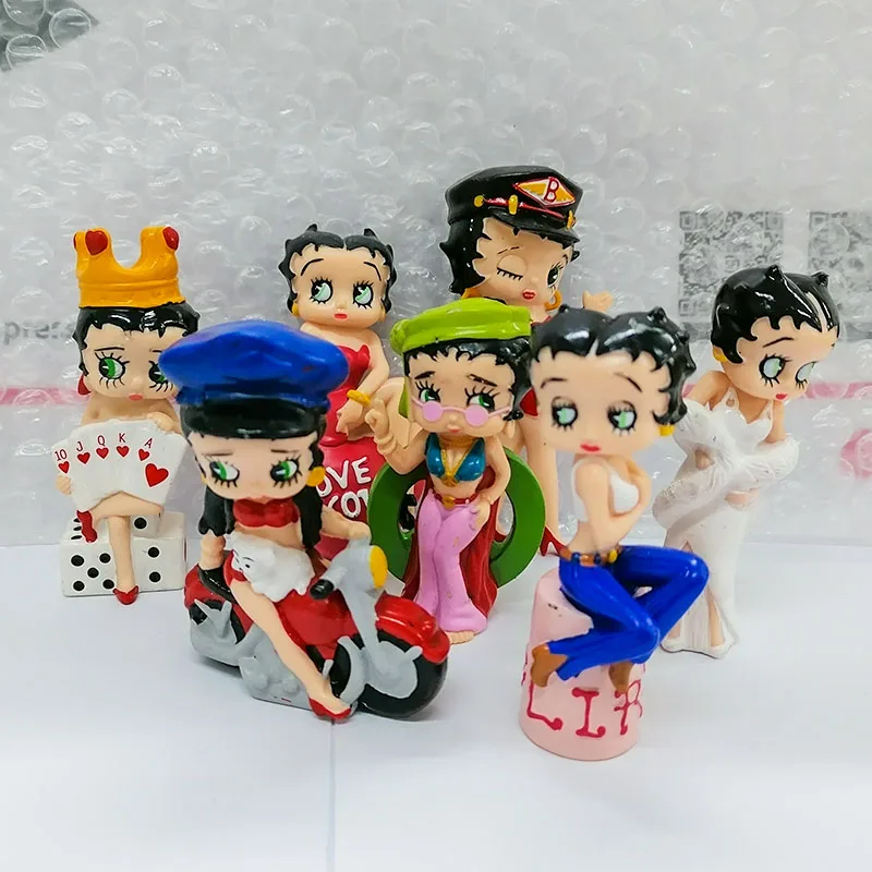 

80's Retro Beauty Fashion Girls Nostalgia Figure Collections Cute Doll Pen Caps Table Ornament Toys Gifts