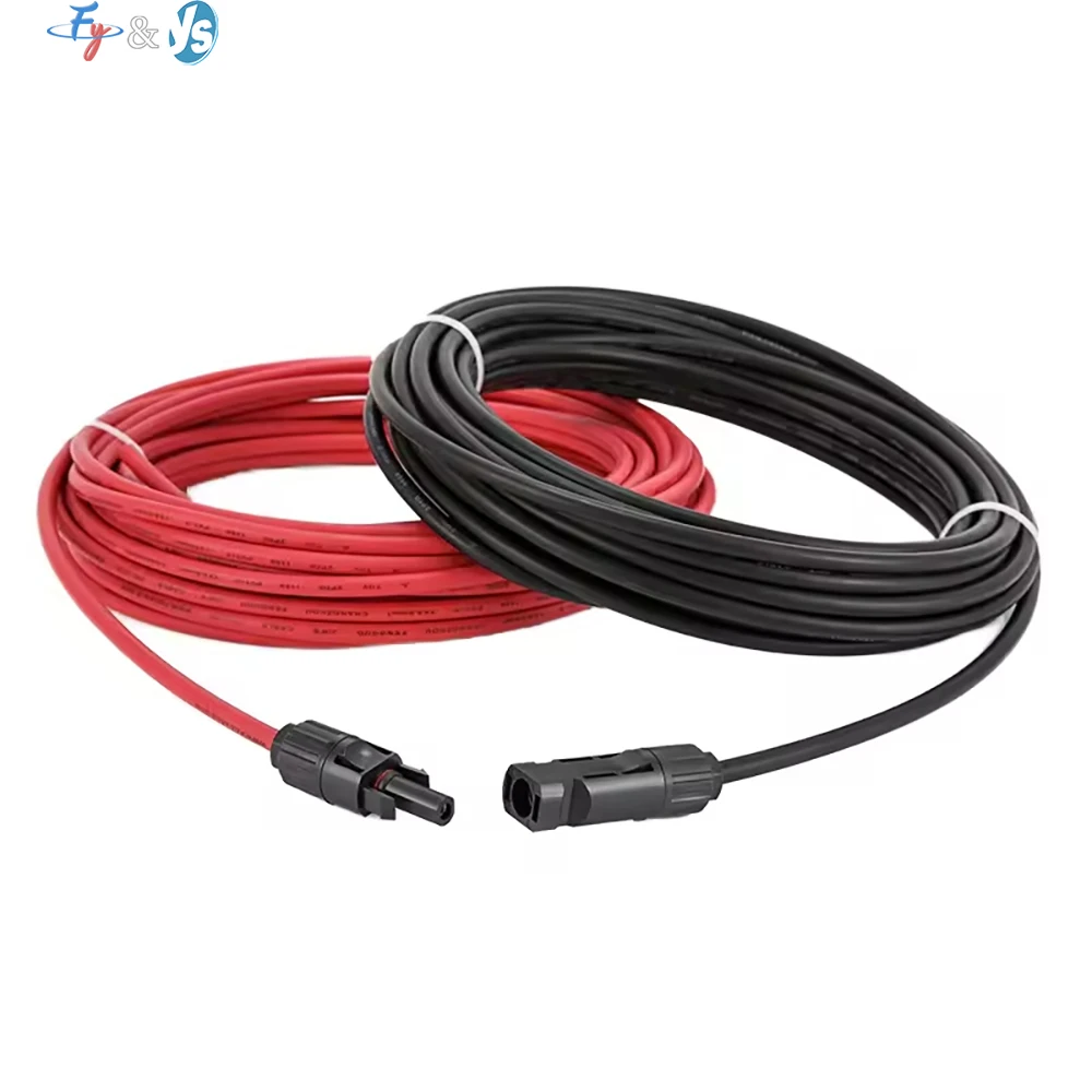 1000 Volt 4mm² Insulated Solar Panel Cable Black Red Male Female Plug Photovoltaic Extension Pv Wire