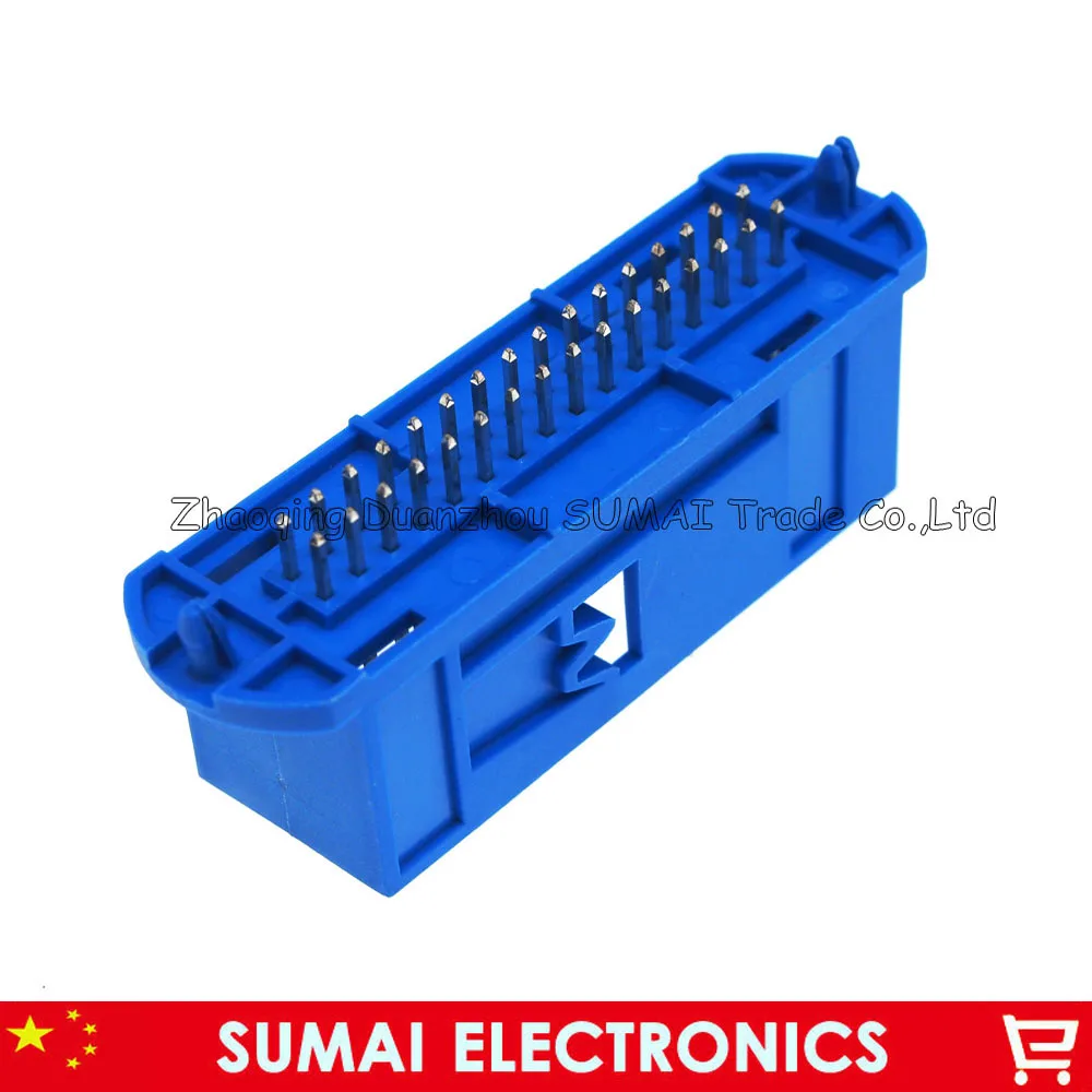 Blue 32 Pin male Instrument plug,Auto oil to gas modified computer PC connector for Tyco for VW Audi BMW etc.