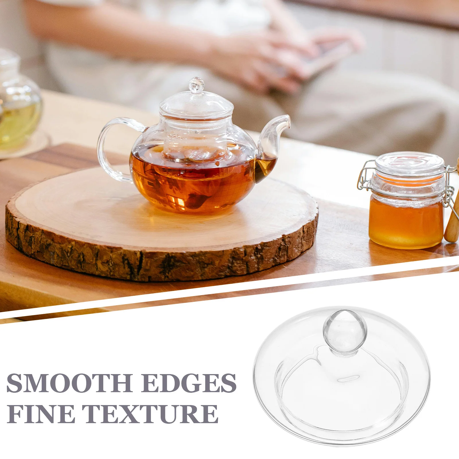 ฝาปิดกาน้ำชาทนความร้อน ฝาปิดแก้วโบโรซิลิเกตแบบถอดได้ ฝาปิดกาน้ำชาแบบใส