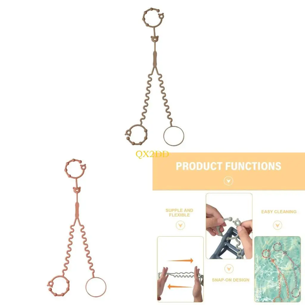 

QX2D Silicone Baby essential Cup & Toy Not Loss Strap Baby Cup Catcher Chain Present