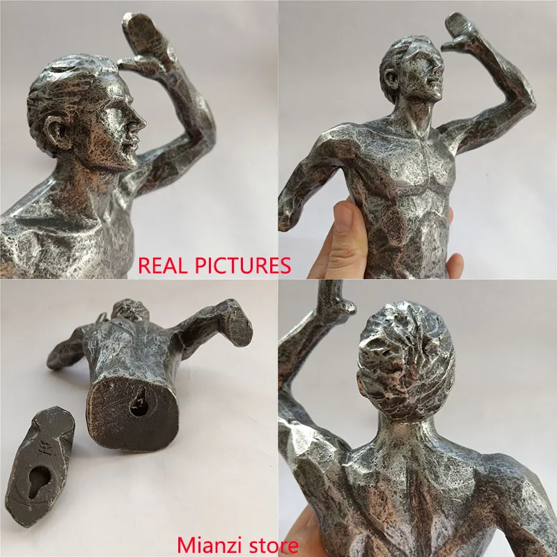 3D Industrial Style Running Sculpture Resin Living Room Background Home Decoration Wall Hanging Run Figure Statue Sports Figures