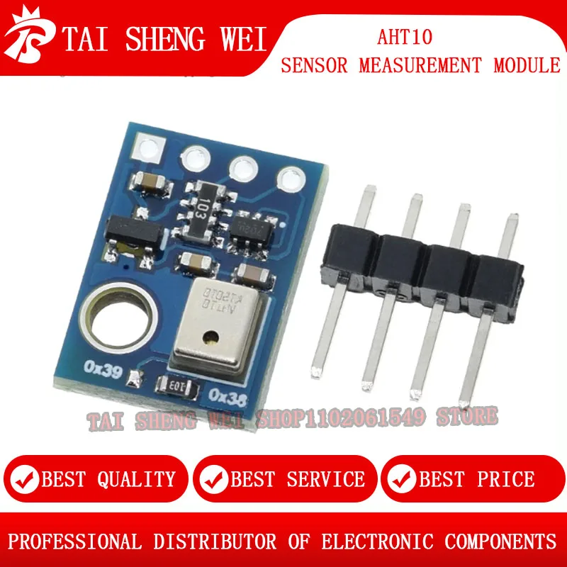 5pc AHT10 High Precision Digital Temperature and Humidity Sensor Measurement Module I2C Communication Replace DHT11 SHT20 AM2302