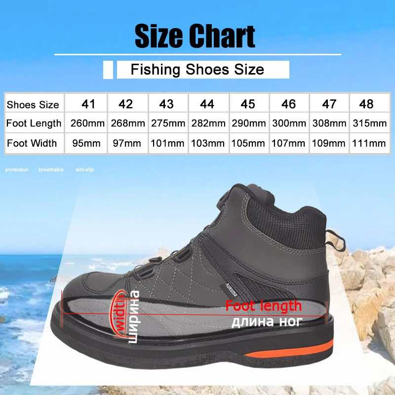 Fly Fishing Aqua Shoes Self-lock Felt Sole Self Locking Rock Fishing Waders Mesh Fabric Boots Felt-soled Wear-resistant Non-slip