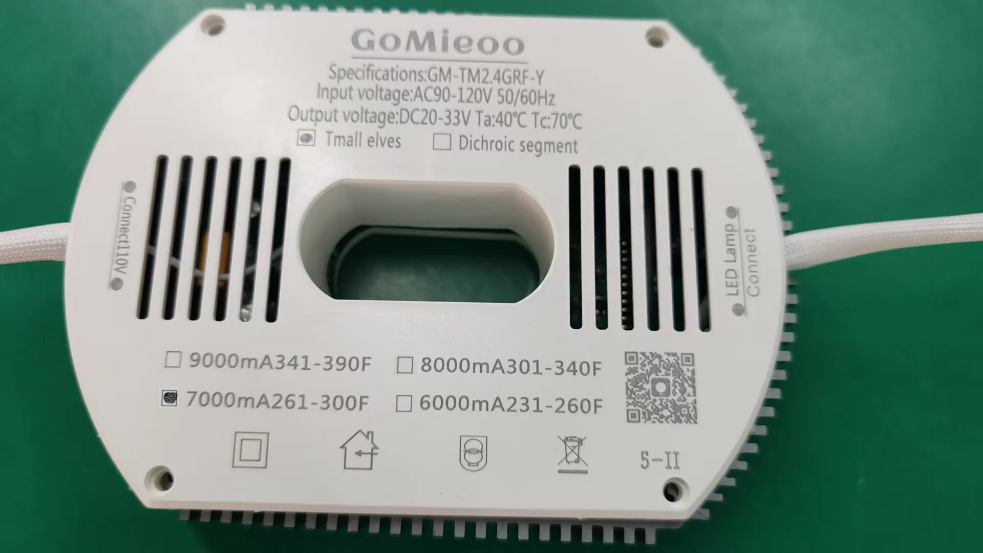

СВЕТОДИОДНЫЙ ДРАЙВЕР GM 20-33V 7000MA IN AC110V
