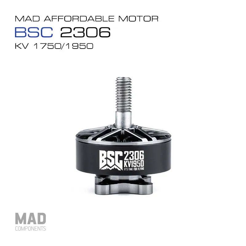 MAD Brushless Motor BSC2306 for Cross-Country Aircraft—5-Inch RC Racing Motor, 1750 KV/1950 KV