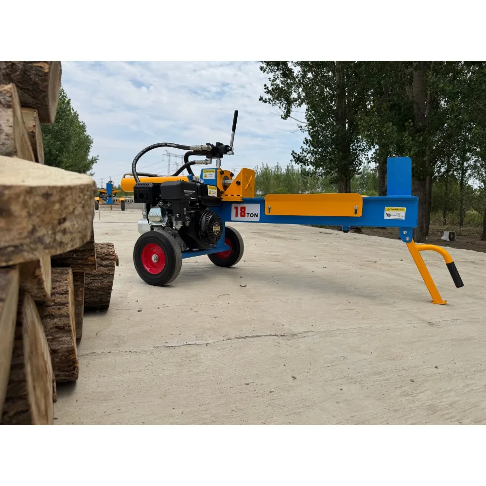 10 Ton High Power Electric Hydraulic Log Splitter Fast Wood Cutting Machine for Forestry Construction