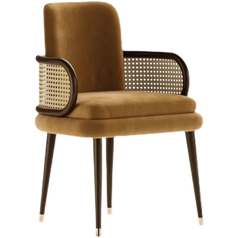 Luxury modern design upholstered wicker chair