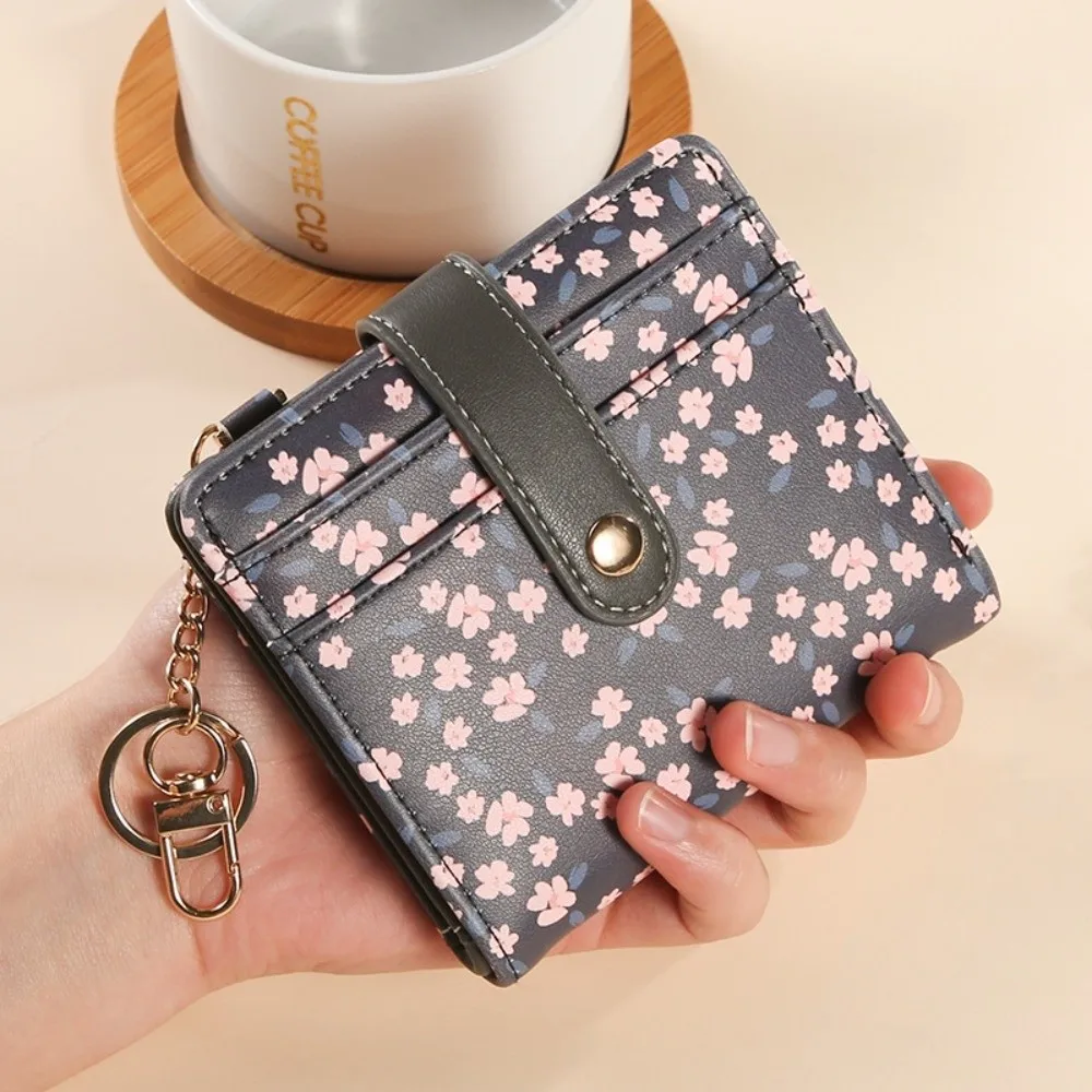 Portable Floral Women Wallet Large Capacity Multipurpose Credit Card Holder PU Leather Gift Card Pouch