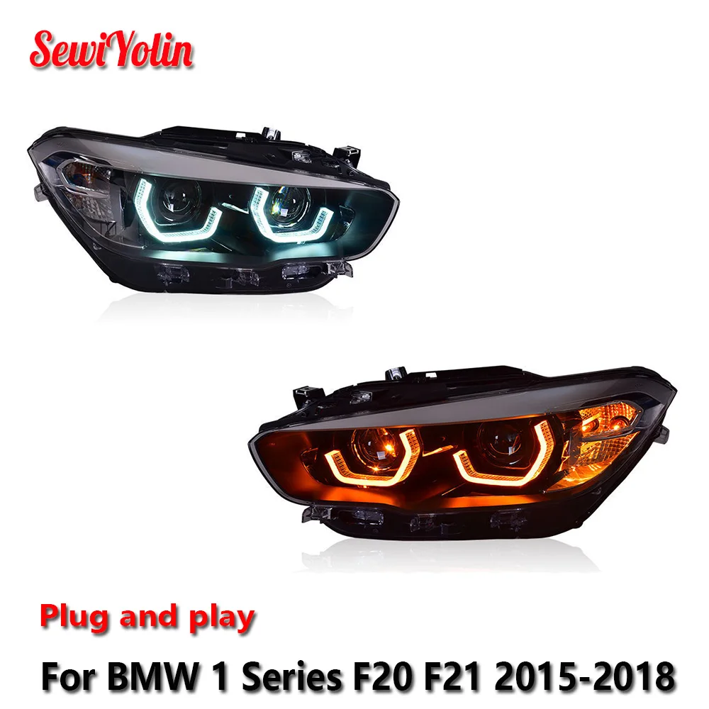 Car LED Headlight Light Assemblies For BMW 1 Series F20 F21 2015-2018 Auto Fog DRL Brake Turn Signal Lamp Plug and Play