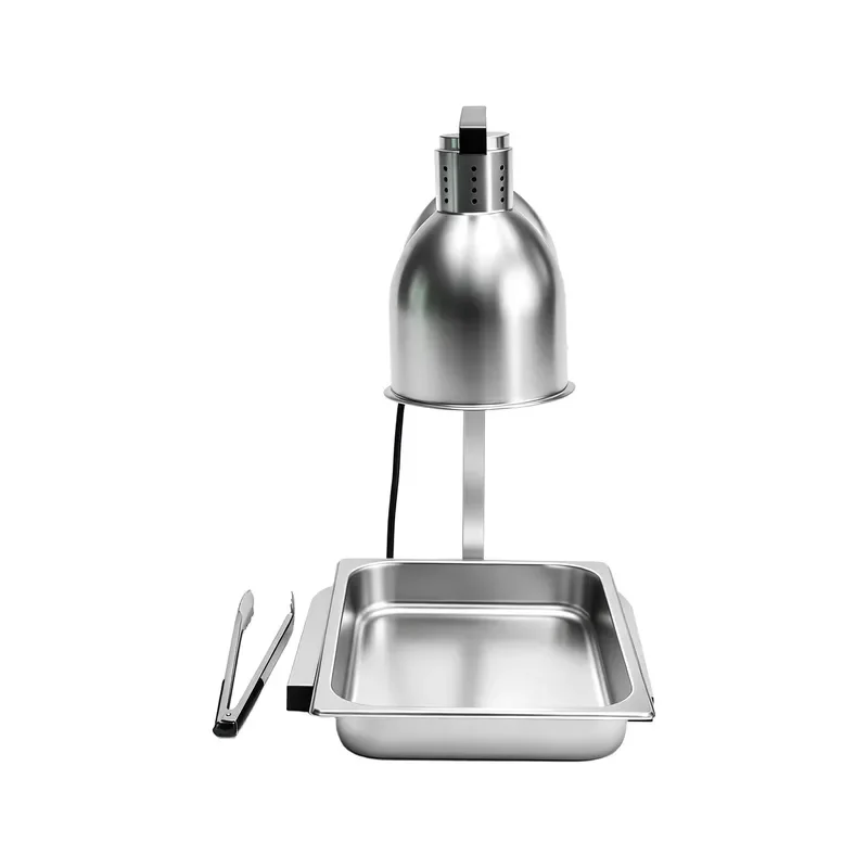 Commercial Stainless Steel Double Head Food Warmer with Heating Plate for Hotel Buffet Snack Bar Catering Equipment Electric
