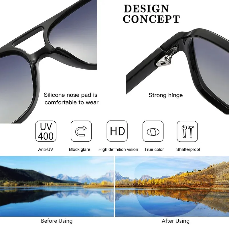 Retro Sunglasses for Men's Women's Large Frame Classic 90s Vintage Pilot Driving Eyewaer UV400 Protective Sun Glasses - view 5