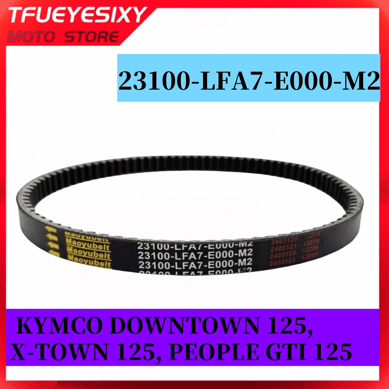 

engine drive belt For Kymco K-XCT 125i ABS Like 200i Movie S 125i People GTi 125 Super 8 125 4T Tersely 125 23100-LFA7-E000-M2