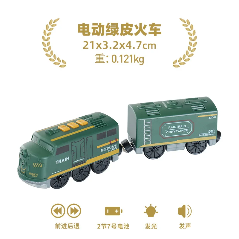Elektrischer Zug, magnetischer Auto-Druckguss-Schlitz, passend für alle Marken, Holzeisenbahn, Eisenbahn, elektrischer Schienenzug für Kinder, Kinderspielzeug – Detail 10