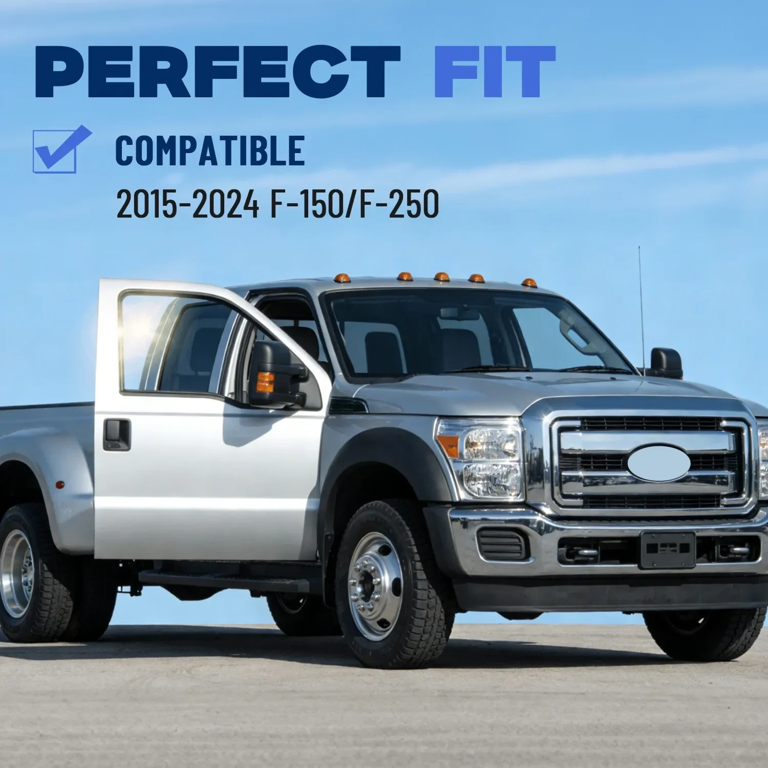 Right Front Door Window Tempered Glass For 2015-2024 17 Ford F-150 F-250 F-350