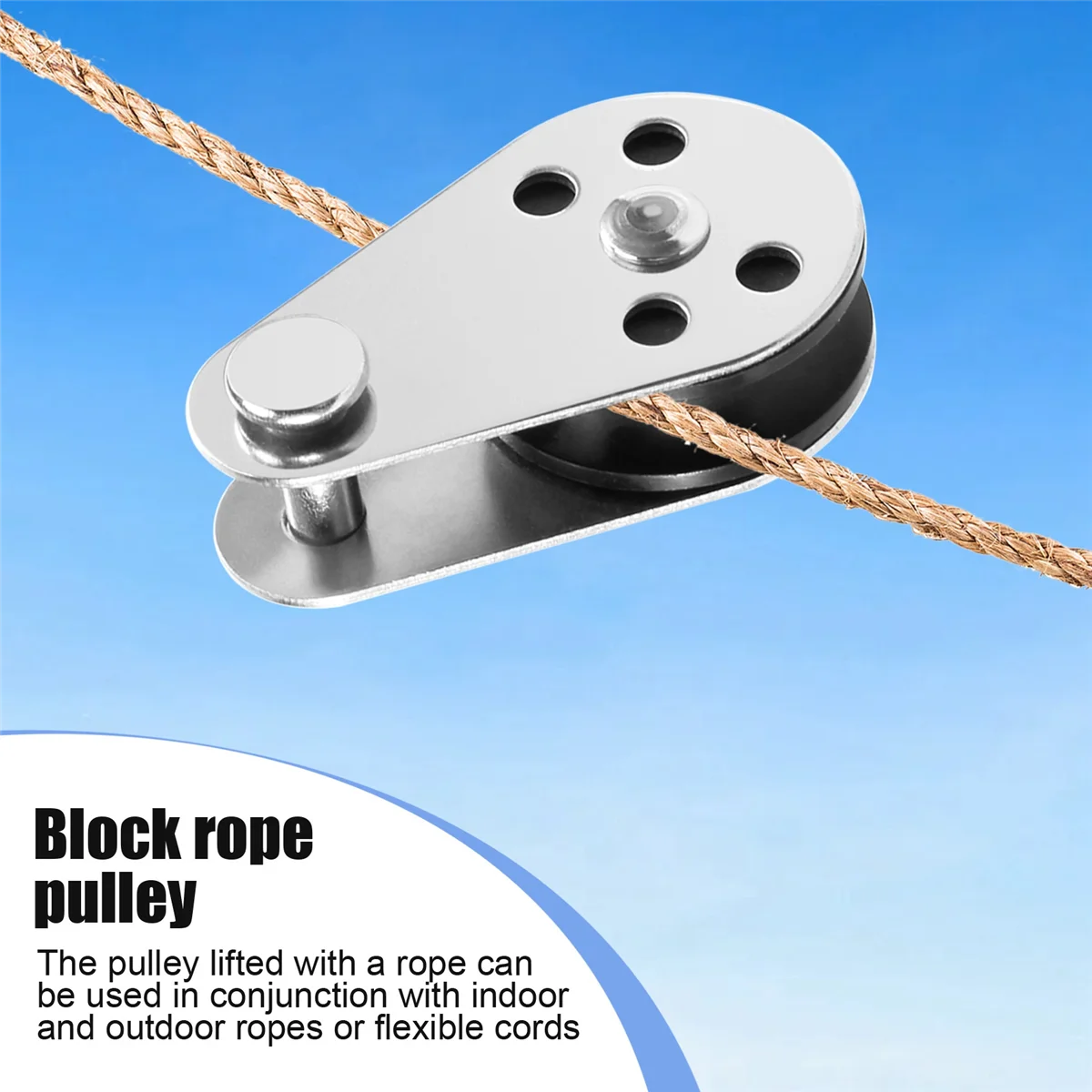 5PCS Stainless Steel M25 Pulley Block Hanging Wire Towing Wheel Lifting Wire Rope Cable Pulley Roller