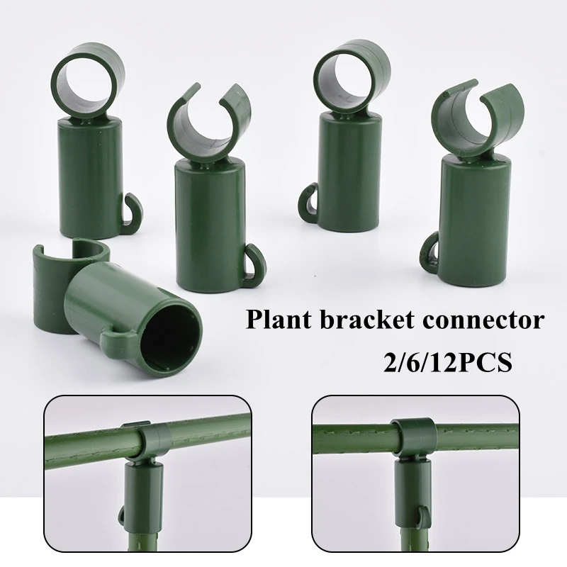 Greenhouse Plant Support Connector,16mm Pipe Garden Top Pillars Fixed Joint For Climbing Vine Plants Bracket C/D-type Joints