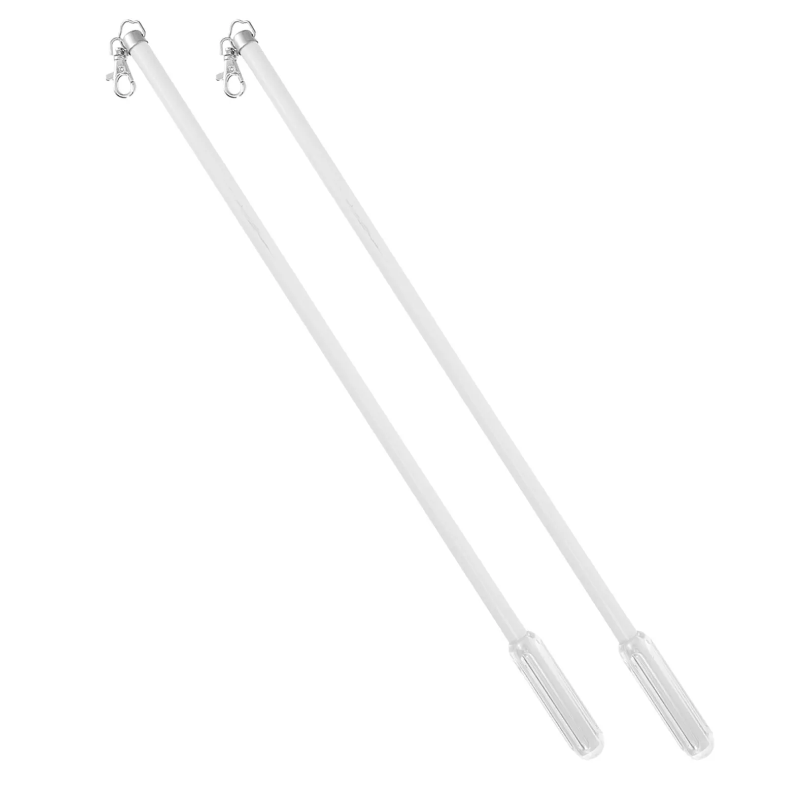 2Pcs Aluminum Alloy Drapery Pull Rod Smooth Operation Curtain Opener Wand Replacement Plastic Window Blind Tilt Rod Puller
