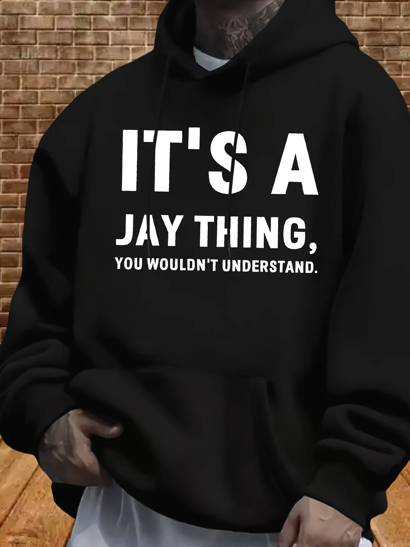 Men's Black Hoodie …