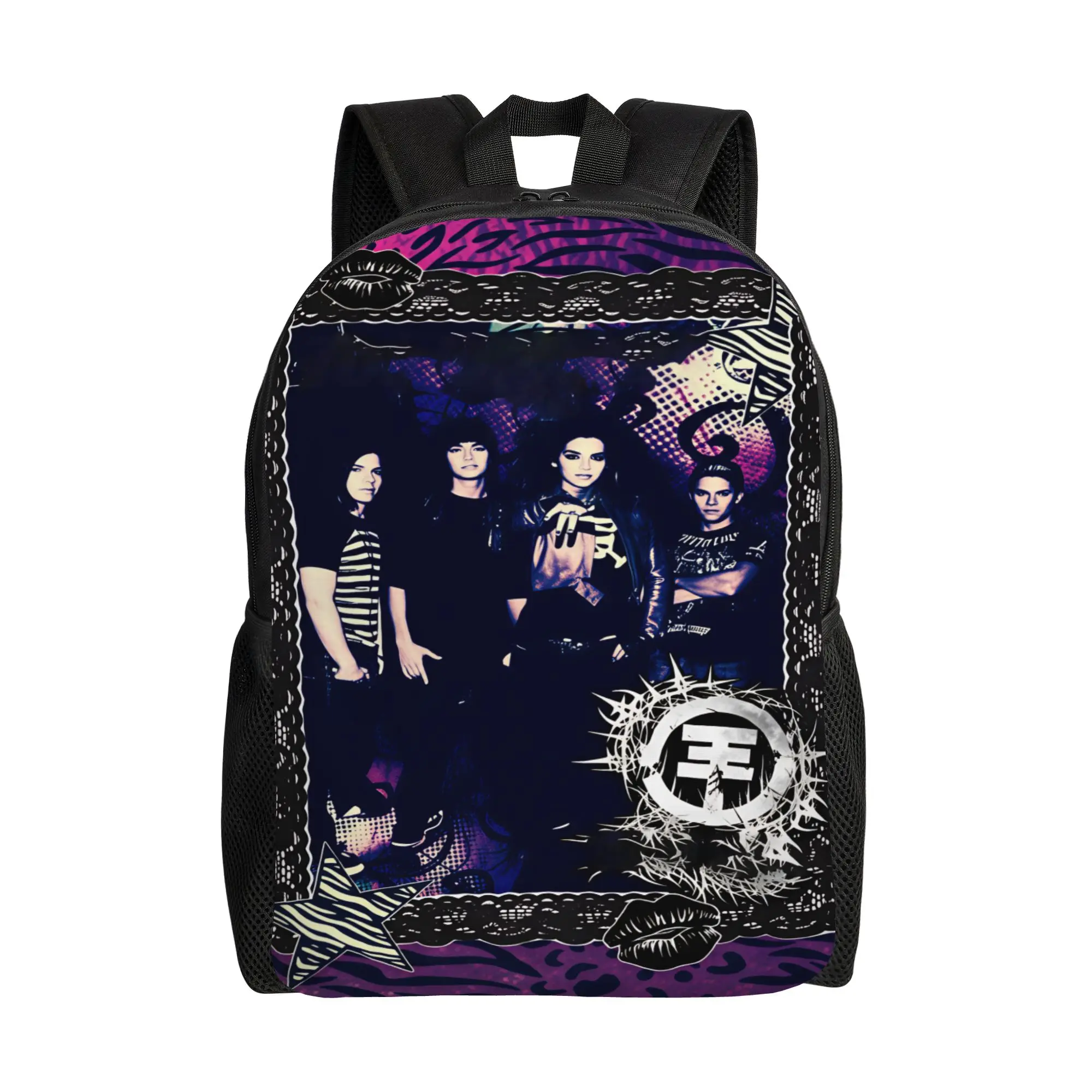 Tokio Hotel Bill Tom Kaulitz  Backpack  Style Backpacks Men Hiking Lightweight High School Bags Designer Rucksack