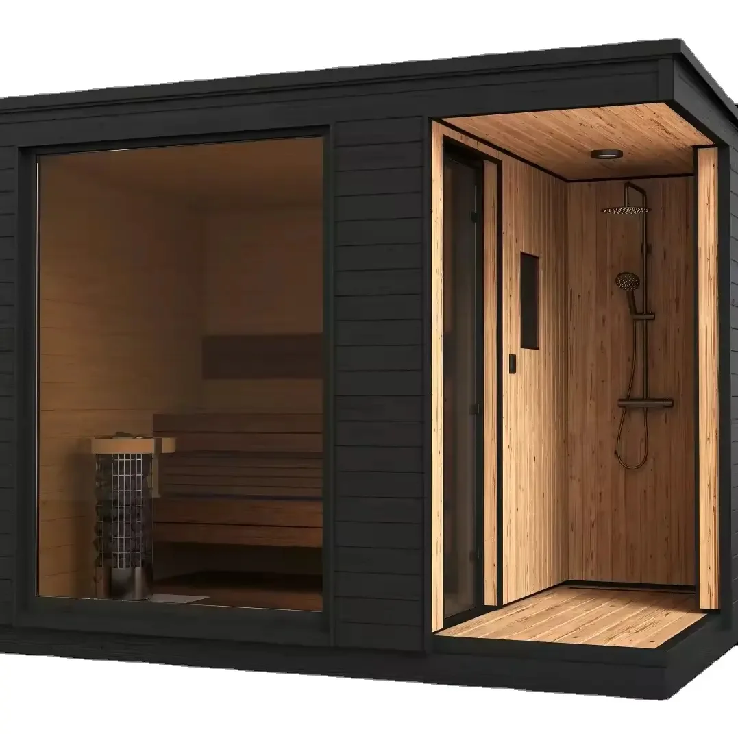 2025 2-6 people outdoor traditional smart sauna sauna steam shower room