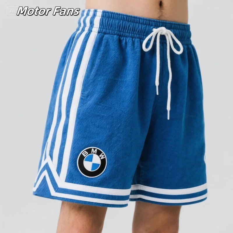 MOTOR FANS Summer 2025 Classical Blue Soccer Sport shorts Men And Women's Outdoor Quick Drying Motor Shorts BMW Motorrad Shorts