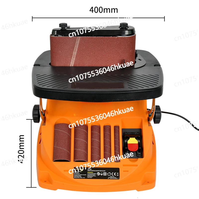 Vertical Drum Belt Wood Sander Oscillating Spindle Sander for Curved Surface Woodworking Grinding Tools Polisher 2000RPM