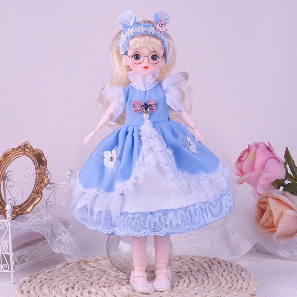 BJD Beautiful 30cm Dress Up Doll Kawaii Toys Dress Up Doll‘s Clothes Bow Lace BJD Movable Joint Doll Children