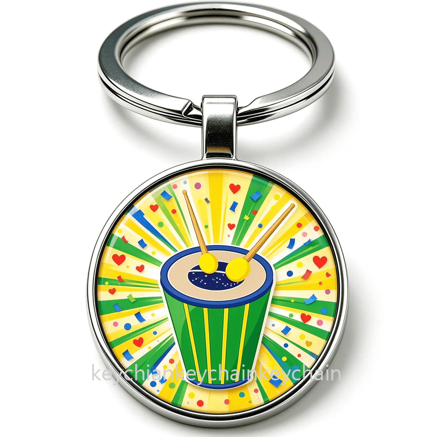 Brazil Drum Keychain Key Ring Pendant Car Bag Key Holder Gift