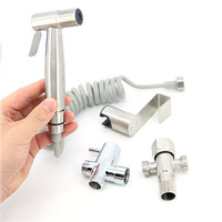 Hand Bidet Faucet Stainless Handheld Toilet Bidet Sprayer Shower Head Kit Self Clean G1/2 G7/8 valvefor Bathroom WC Sprayer n