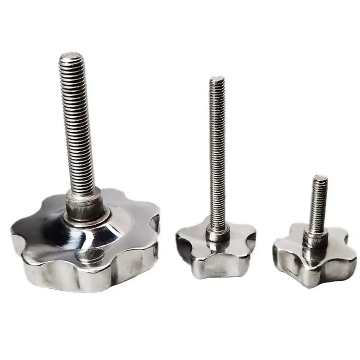 M6~M16 304 Stainless Steel Plum Blossom Star Fastening Knob Handwheel Screw
