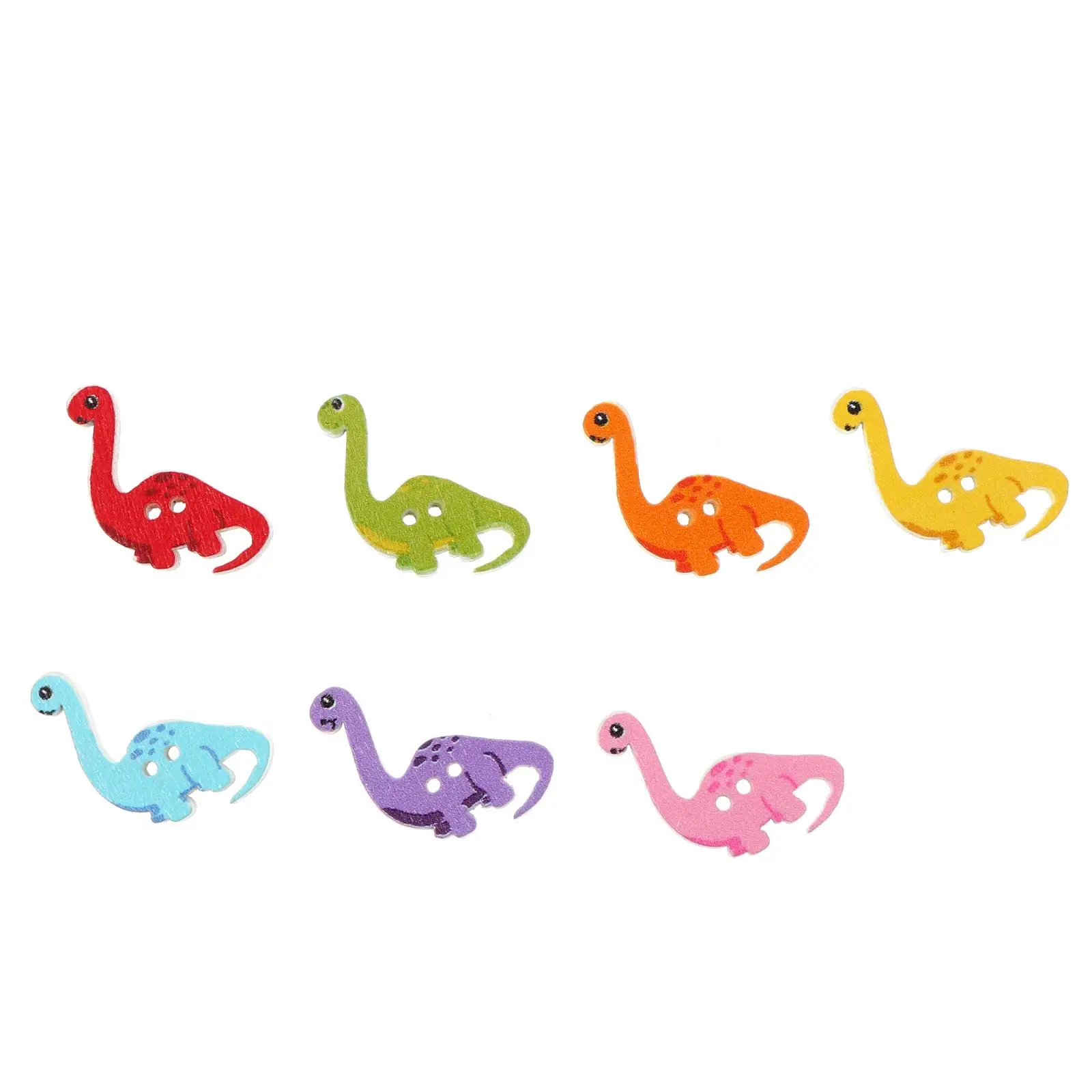 

100 Pcs Wooden Buttons Small Dinosaur Animal Kids Fasteners Decoration Sewing Craft DIY Projects Clothes Accessories