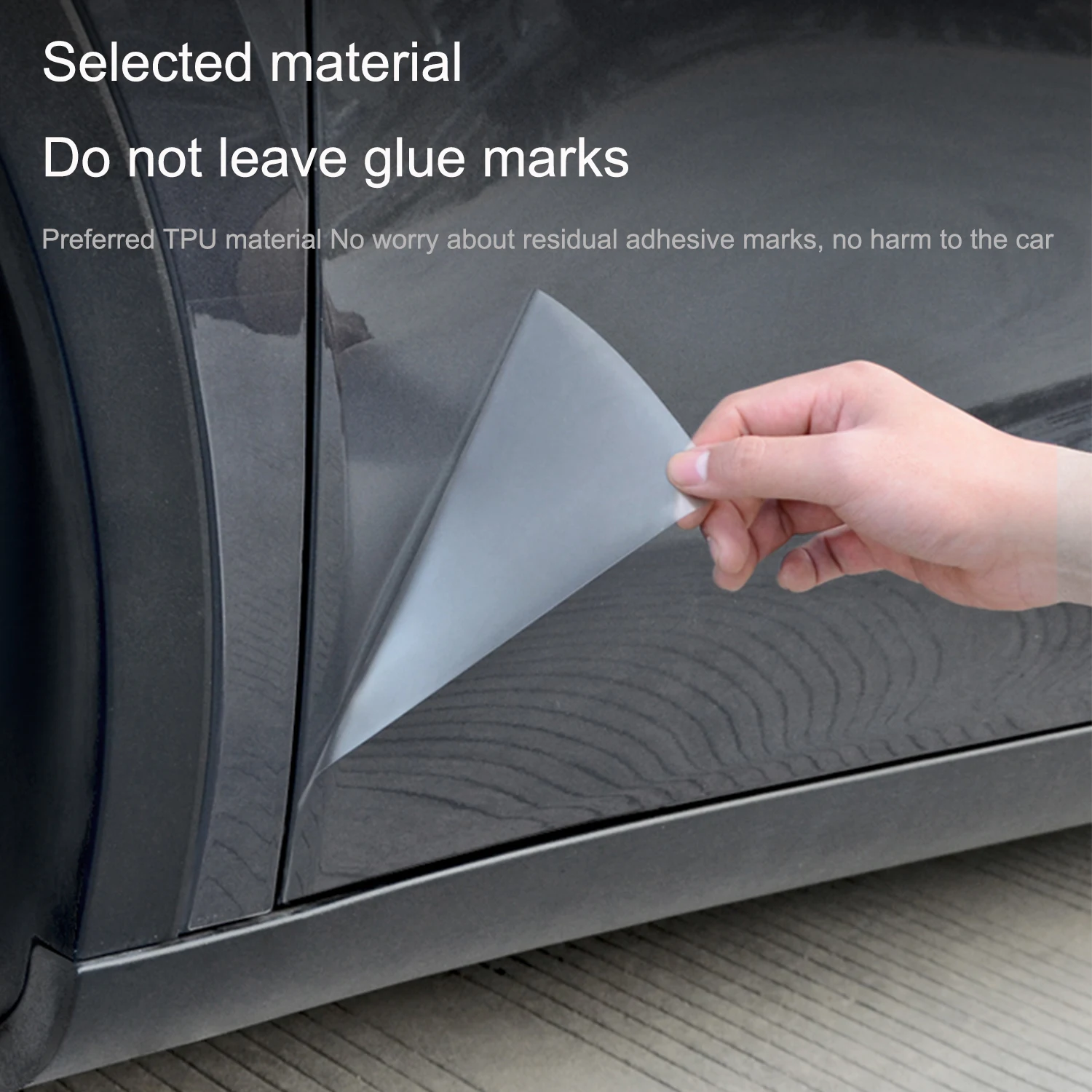 Schwarze TPU-Karosserieschutzfolie, unsichtbar, für Tesla Model 3/Y 2017-2026, Vorder- und Hecktür, erweitertes transparentes Auto-Schutzfolien-Set – Detail 3