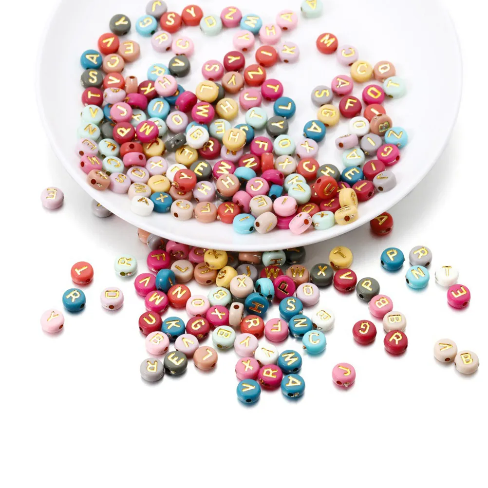 

1000Pcs English Letter Beads Plastic Stable Material DIY Jewelry Making Supplies Bracelet Necklace Charms Delicate Alphabet