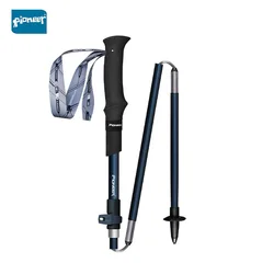 Pioneer Folding Ultralight Quick Lock Trekking Poles Hiking Pole Race Running Outdoor Walking Stick Carbon Fiber 105-125CM