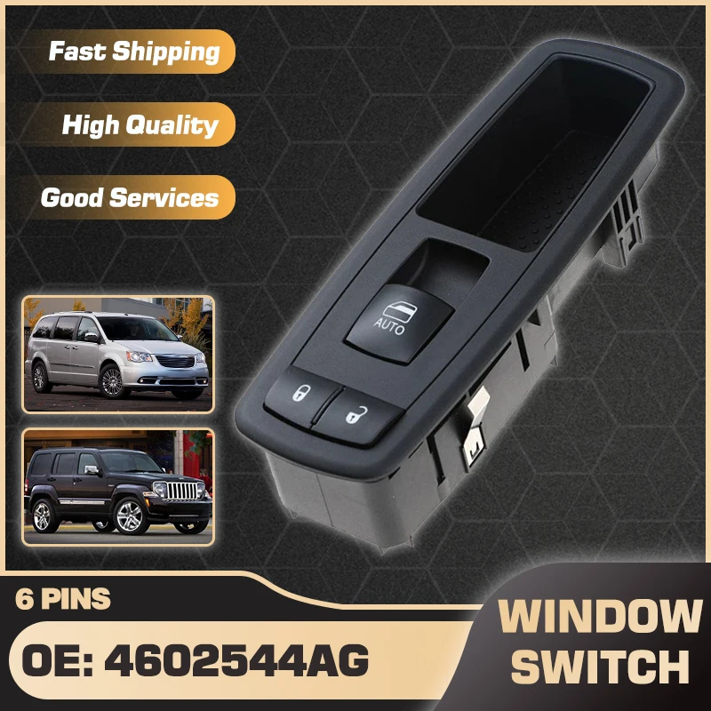 

Car Power Window Control Switch Passenger Side For Jeep Liberty 2008-2012 Chrysler Town & Country 2008-2015 4602544AG 68268251AA