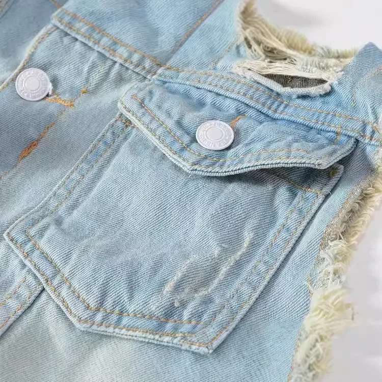 Spring Autumn New Fashion Men' - Men'S Fashion Vest With Jeans บทวิจารณ์และราคา