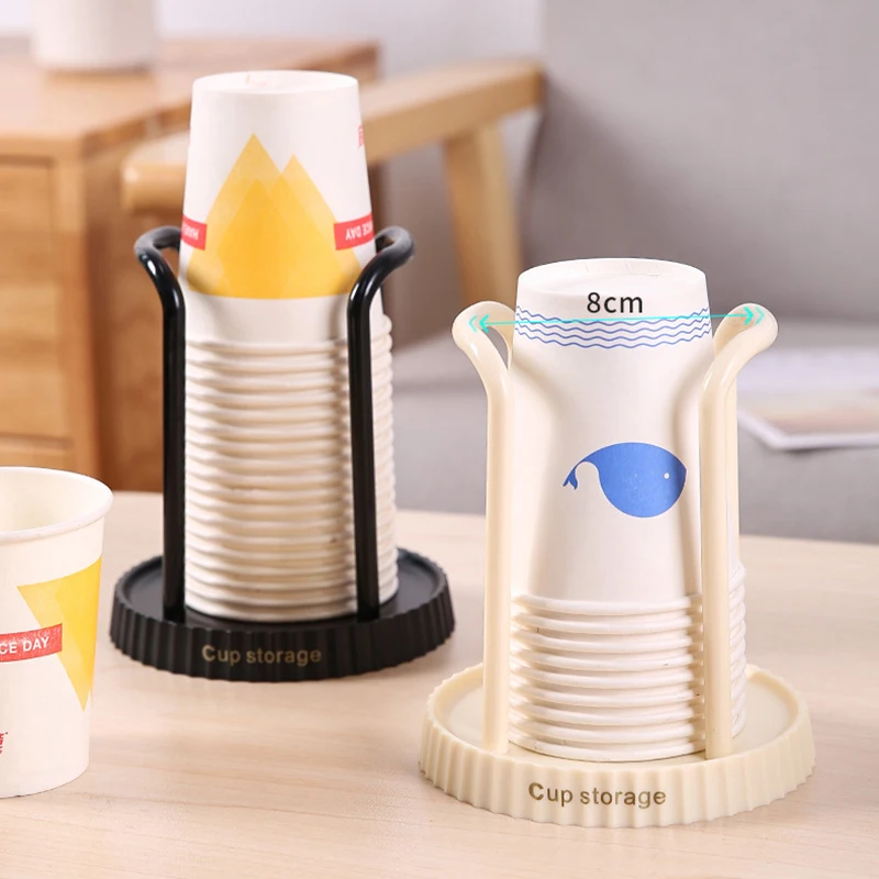 Paper Cup Storage Holder Rack Shelf Water Tea Cups Dispenser Mug Display Stand Organizer Supplies Home Organization Storage Tool