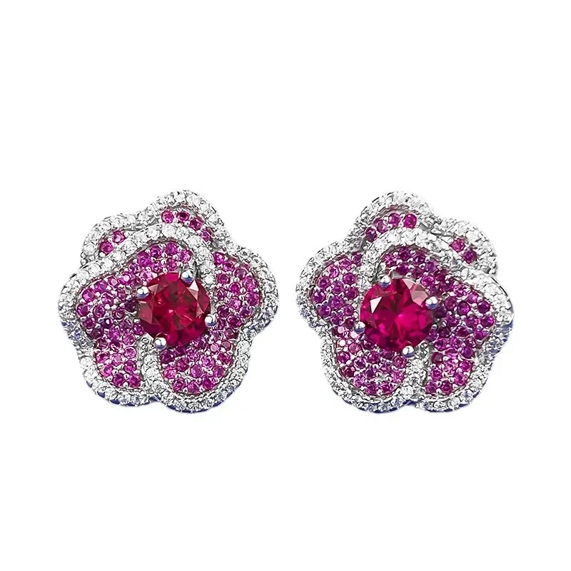 

Женские серьги из серебра 925 пробы, с рубином