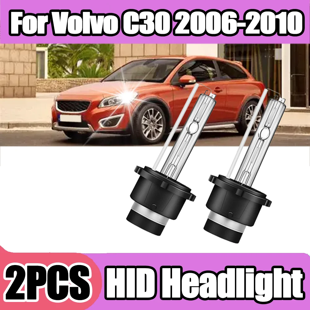 

2X Plug And Play D2S HID Xenon Lamp Bulbs 20000LM High Power 6000K White Xenon Headlights For Volvo C30 2006 2007 2008 2009 2010