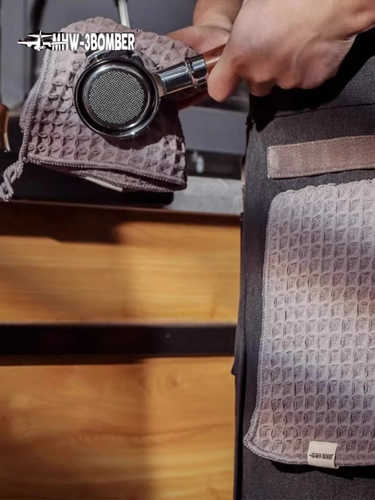 

Mhw3Bomber Bar Towel Coffee Maker Milk Foam Absorbent with Lanyard Water Absorption Coffee Bartender Household Kitchen Tool