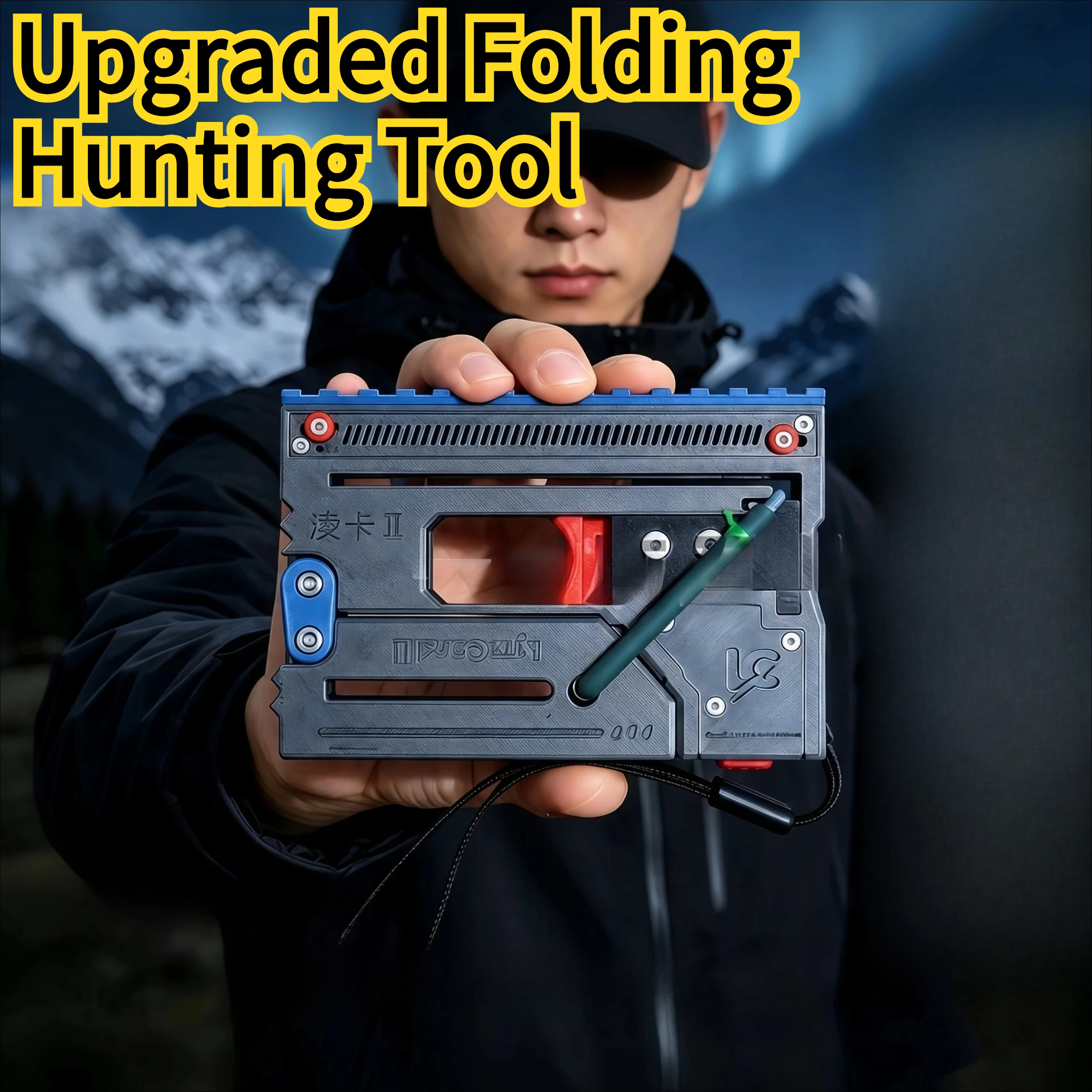 Enhanced Card Style Folding Pocket, Continuous Hair Hunting Tool Outdoor Rubber Band Decompression Toy Tool