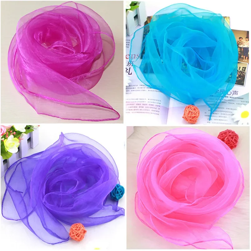 5/10Pcs Candy Colors Practical Gymnastics Scarves For Outdoor Game Toys Dancing Juggling Towels Sports Handkerchief Dance Gauze