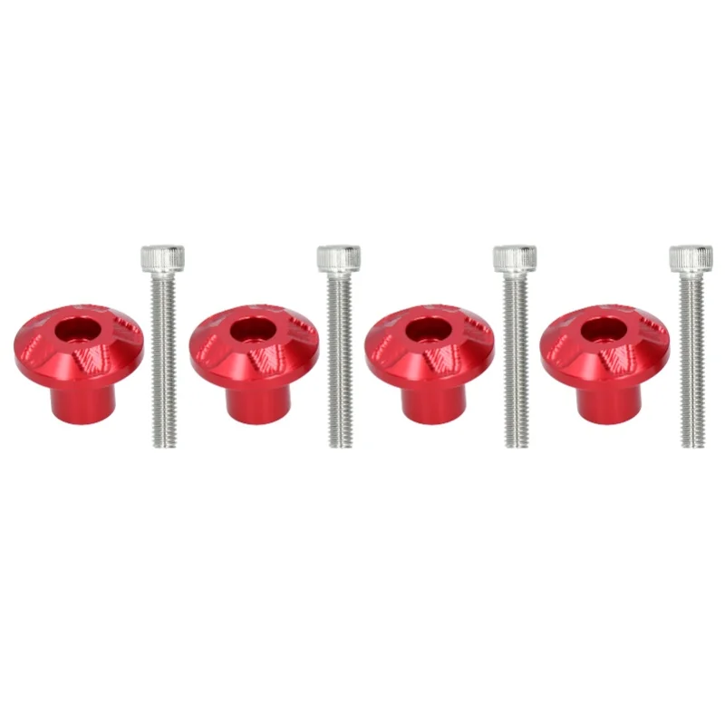 

4Pcs Motorcycle Front Fender Frame Slider Screw Fit For YAMAHA NMAX 125 150 155/SMAX 155/TMAX 500 530Red