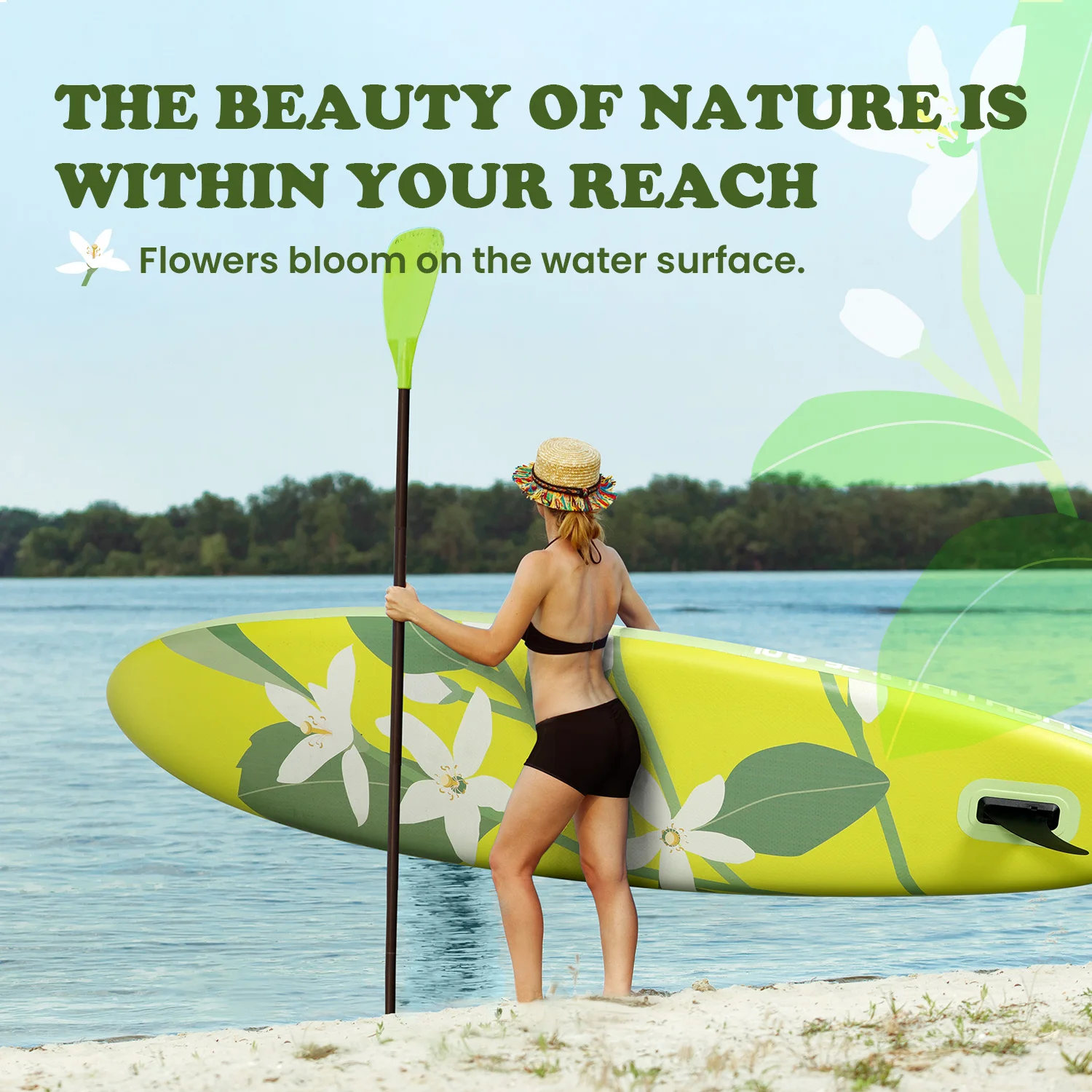 

Inflatable Stand Up Paddle Board, SUP Board, 320*81*15cm, Non-slip Sup Board, Surfboard, Water Sport Set
